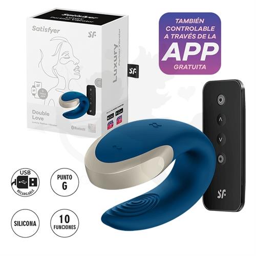 Double Love vibrador para parejas con control remoto y carga USB